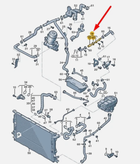 Патрубок системи охолодження