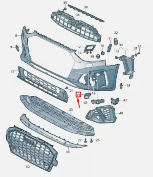 AUDI A4 B9 Кришка омивача