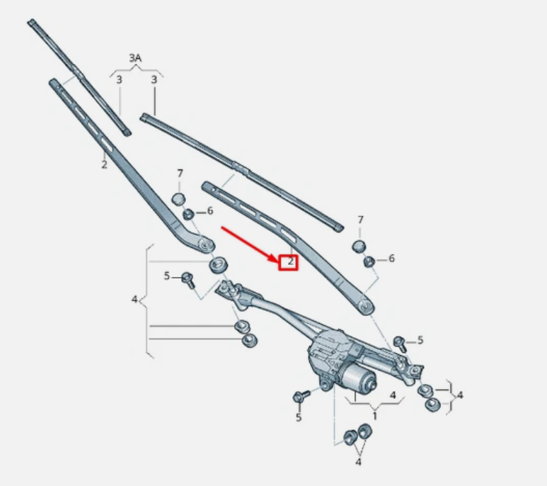 Поводок щітки двірника AUDI Q3 8U