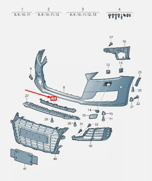 Решітка переднього бампера