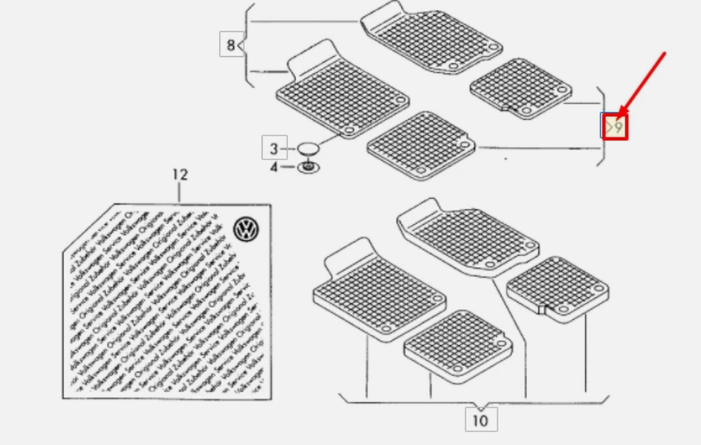 Килимки задні гумові 2шт.