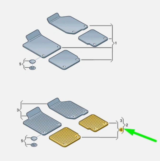 Задні гумові килимки VW ID3 