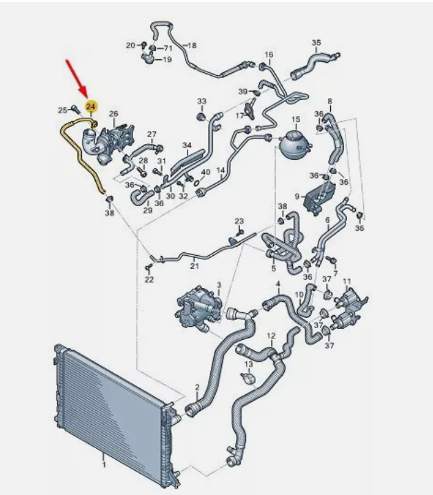 трубопровід сис-ми охолодження
